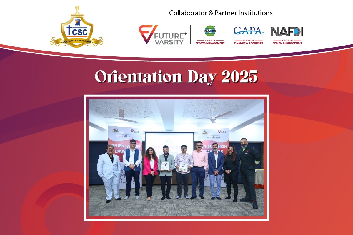 Orientation Day 2025 group photo with faculty and partner institutions at TCSC and Future Varsity.